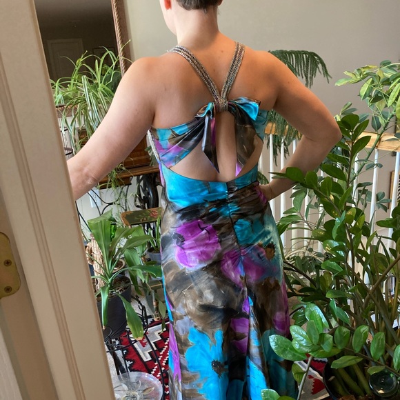 Beautiful prom dress size 3/4 worn once exc. cond - Picture 2 of 8